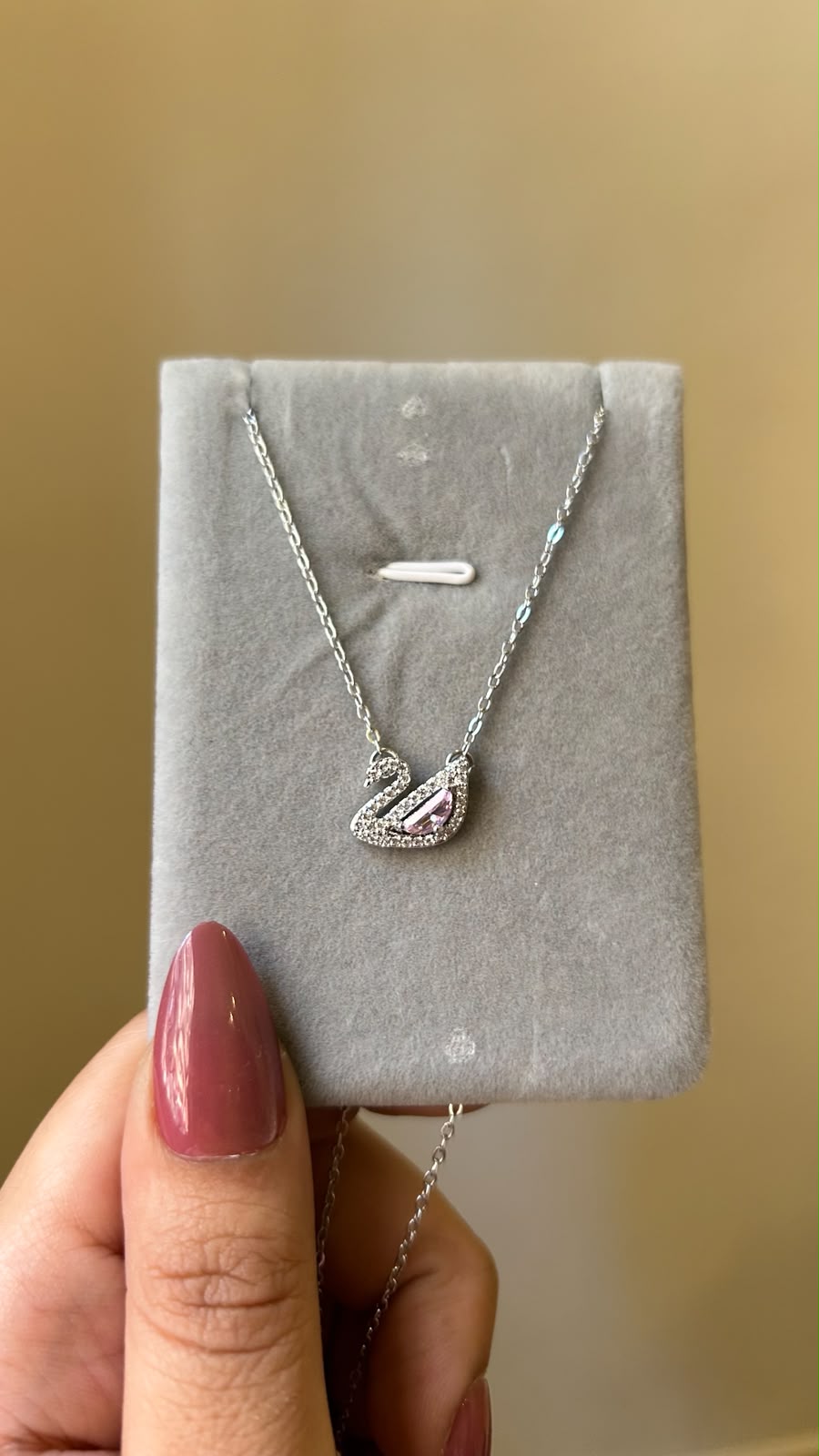 Elegant Crystal Swan Necklace