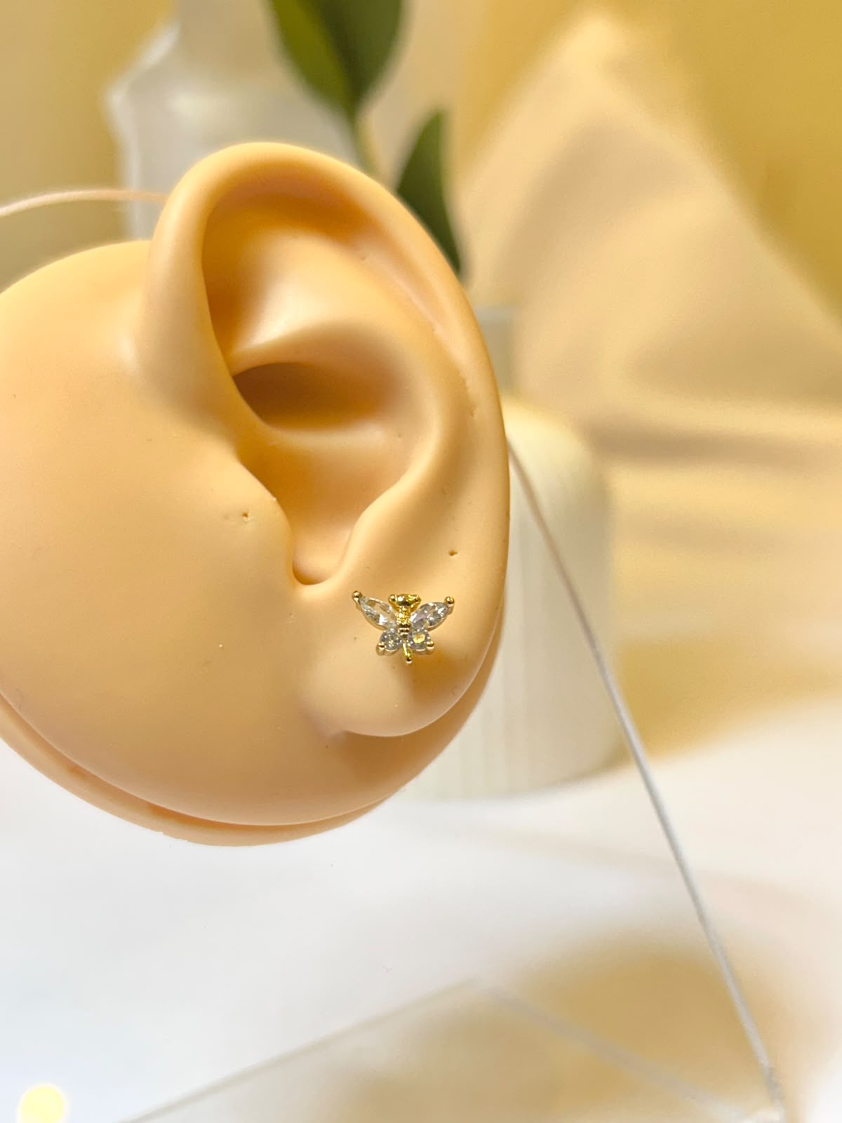 Dainty Crystal Butterfly Piercing