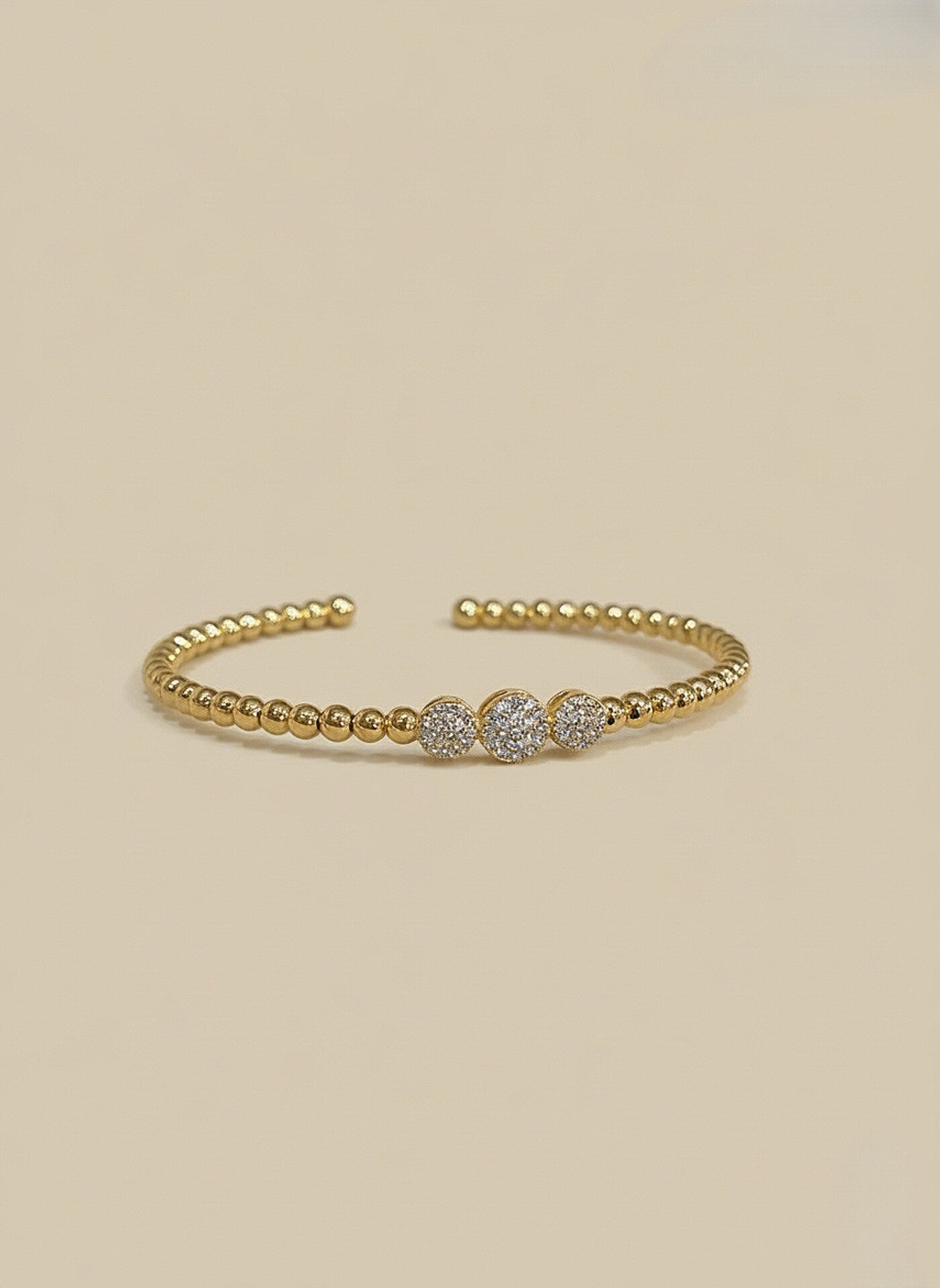 Golden Bead Trio Bangle