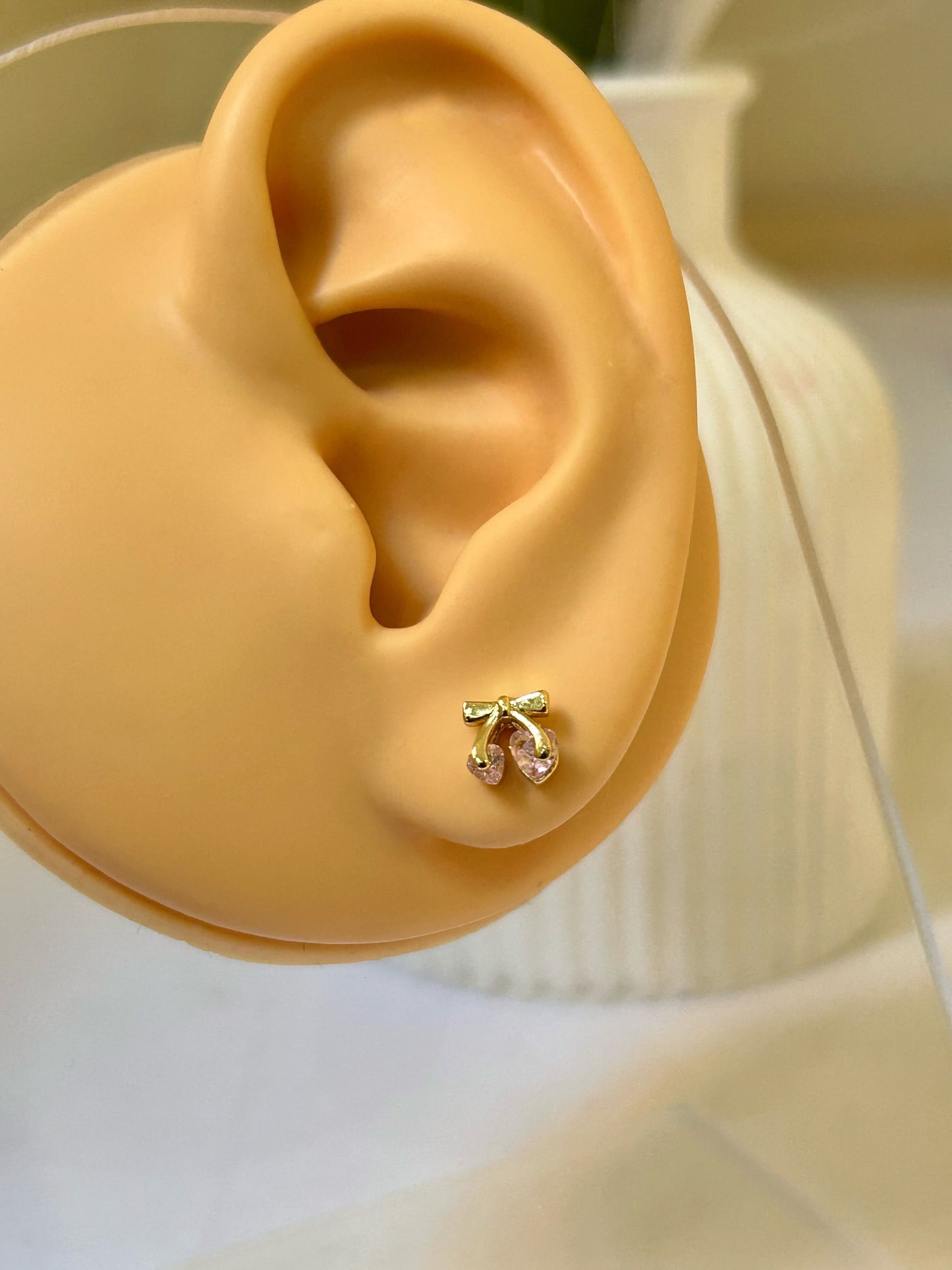 Sweet Pink Crystal Cherry Piercing