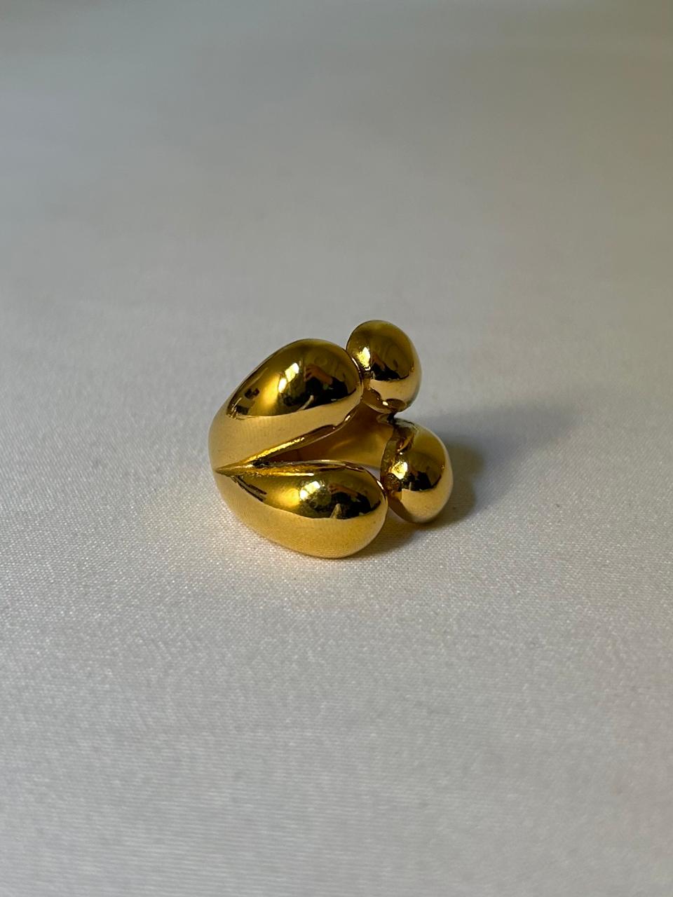 Golden Dew Statement Ring