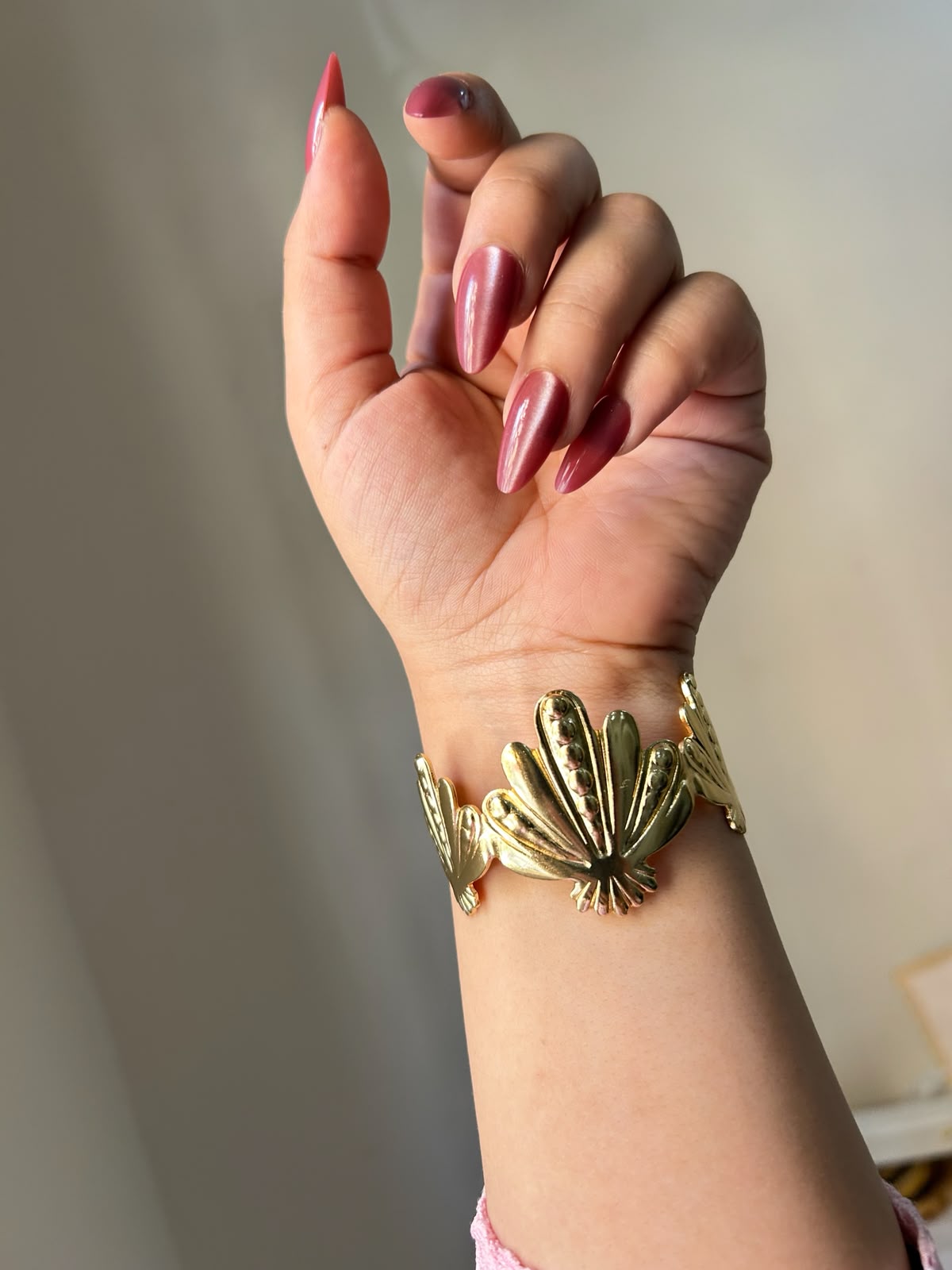 Golden Seashell Statement Cuff