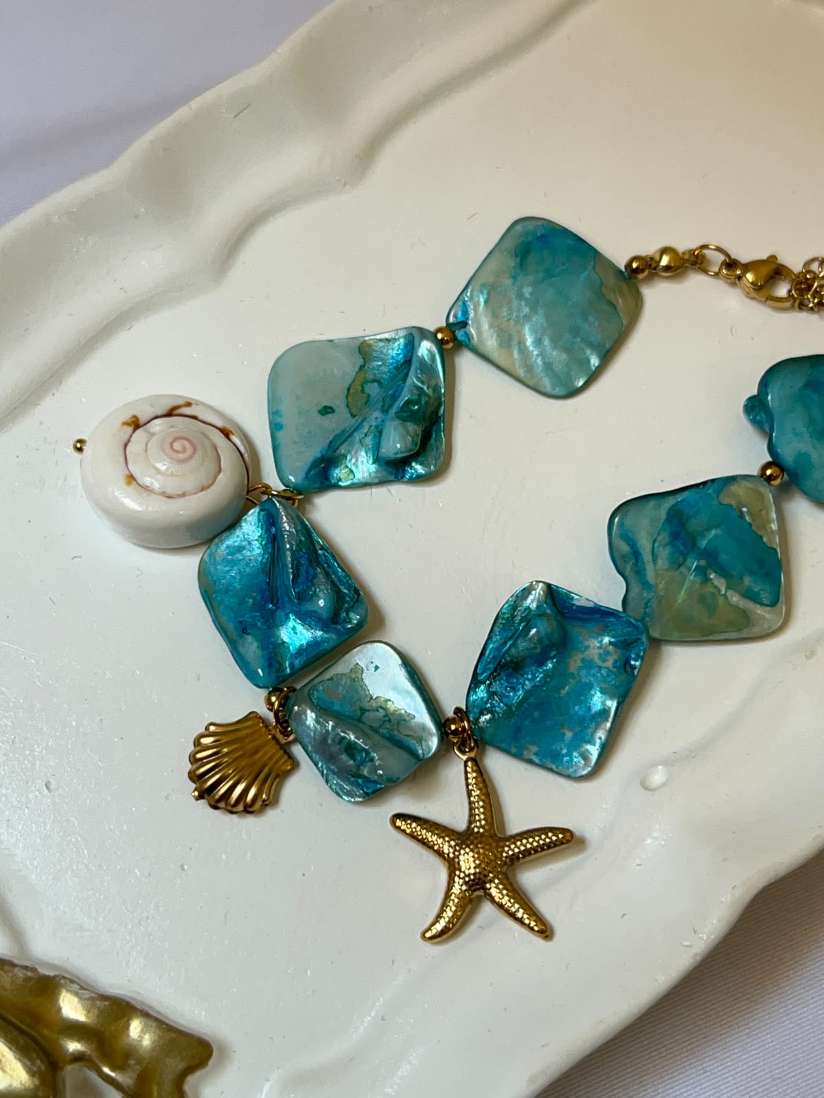 Turquoise Mother-of-Pearl Coastal Bracelet