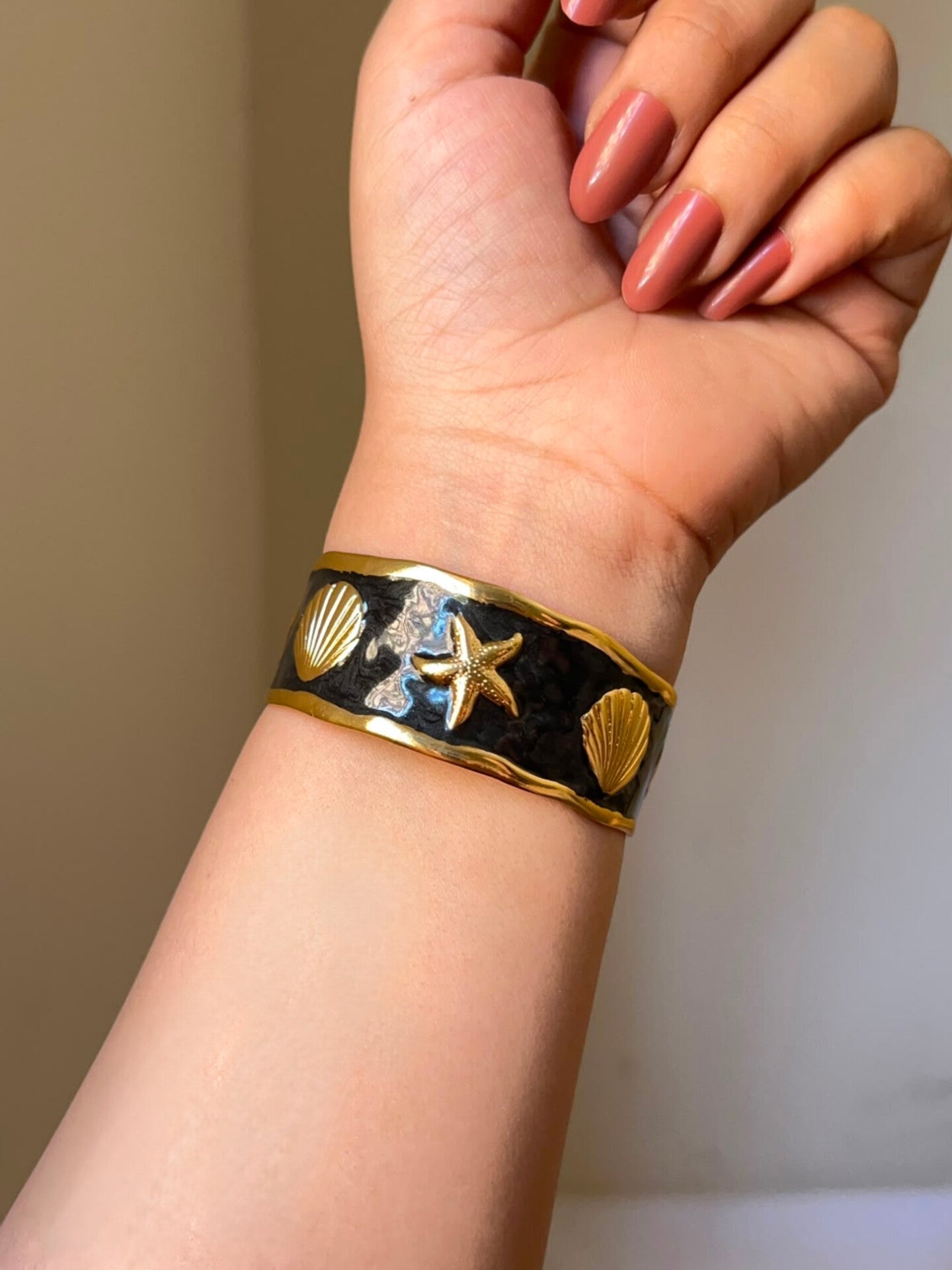 Ocean Breeze Enamel Cuff Bracelet