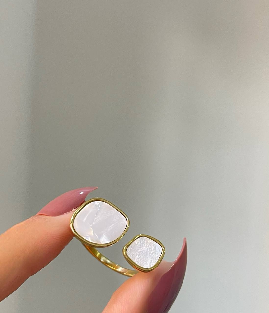 Luminous Pearl Mosaic Ring