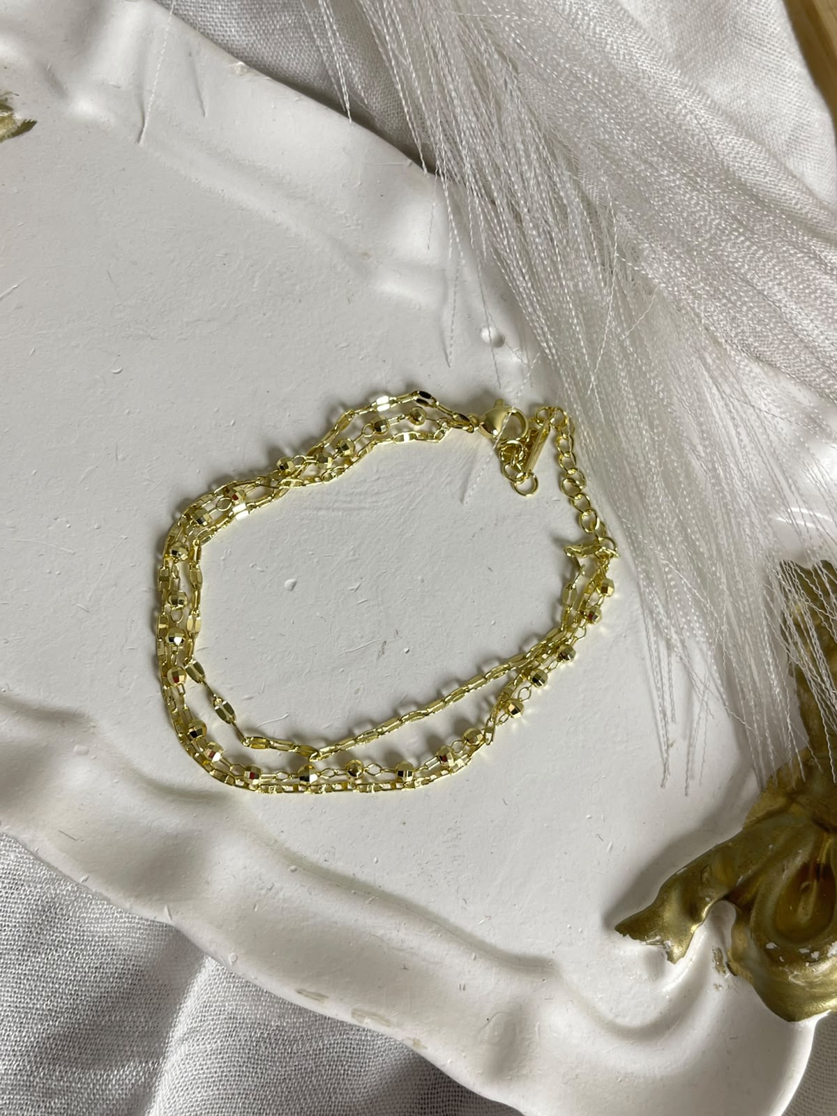 Multi-Strand Gold Layered Bracelet
