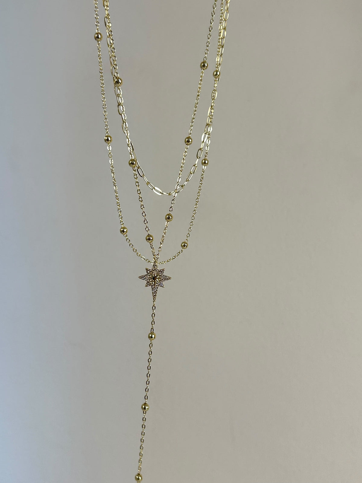 Multi-Layer Starburst Y-Necklace
