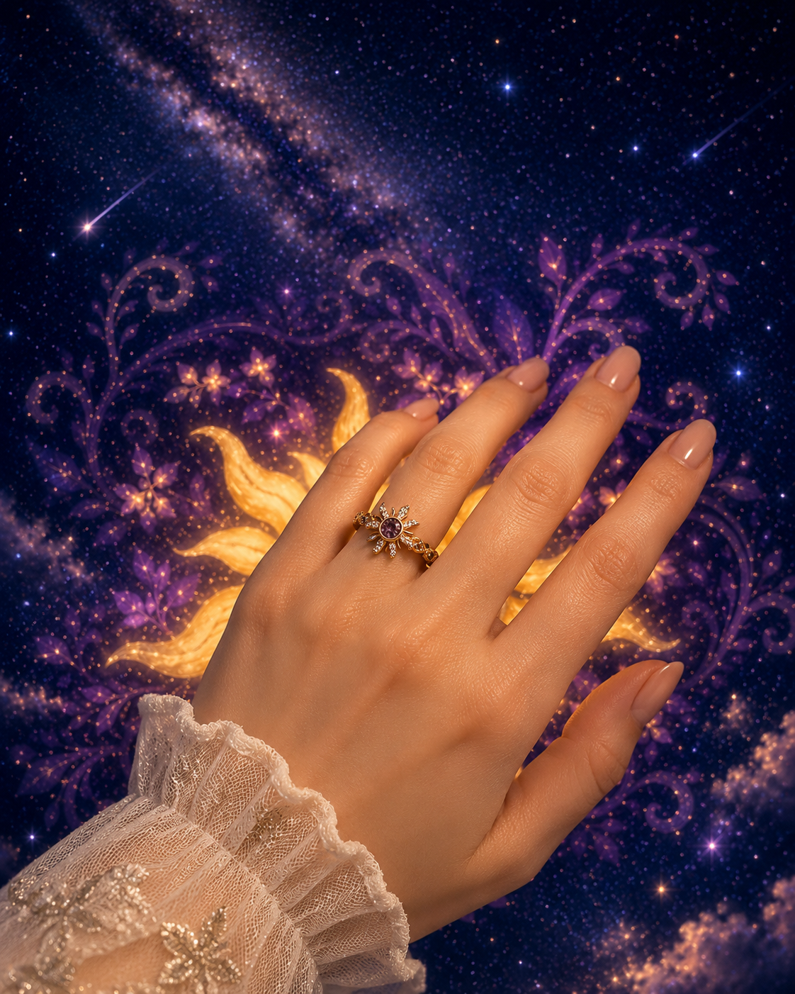 Glowing Rapunzel Sun Ring