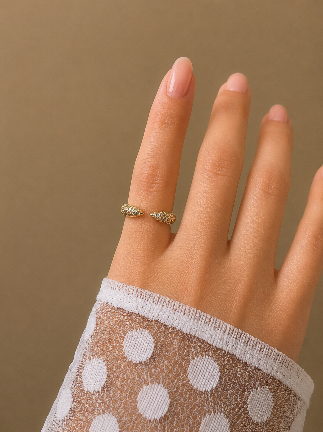 Golden Glitz Pinky Ring