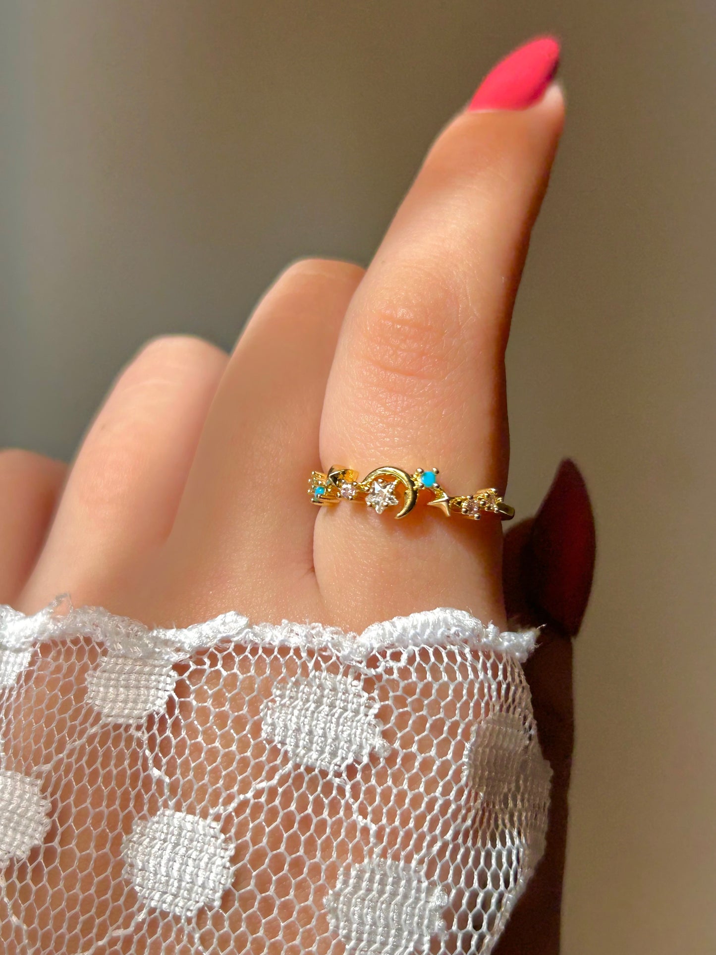 Starry Night Galaxy Ring