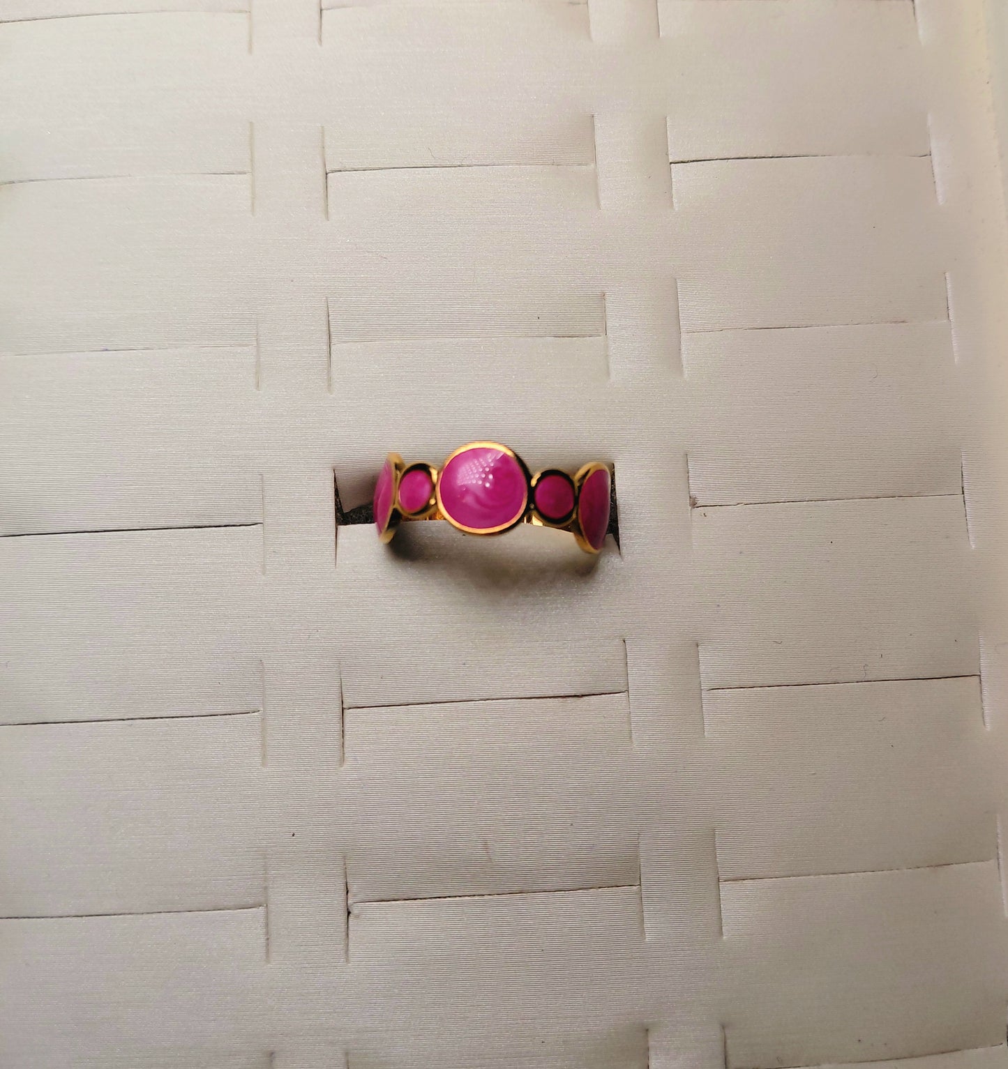 Radiant Pink Enamel Ring