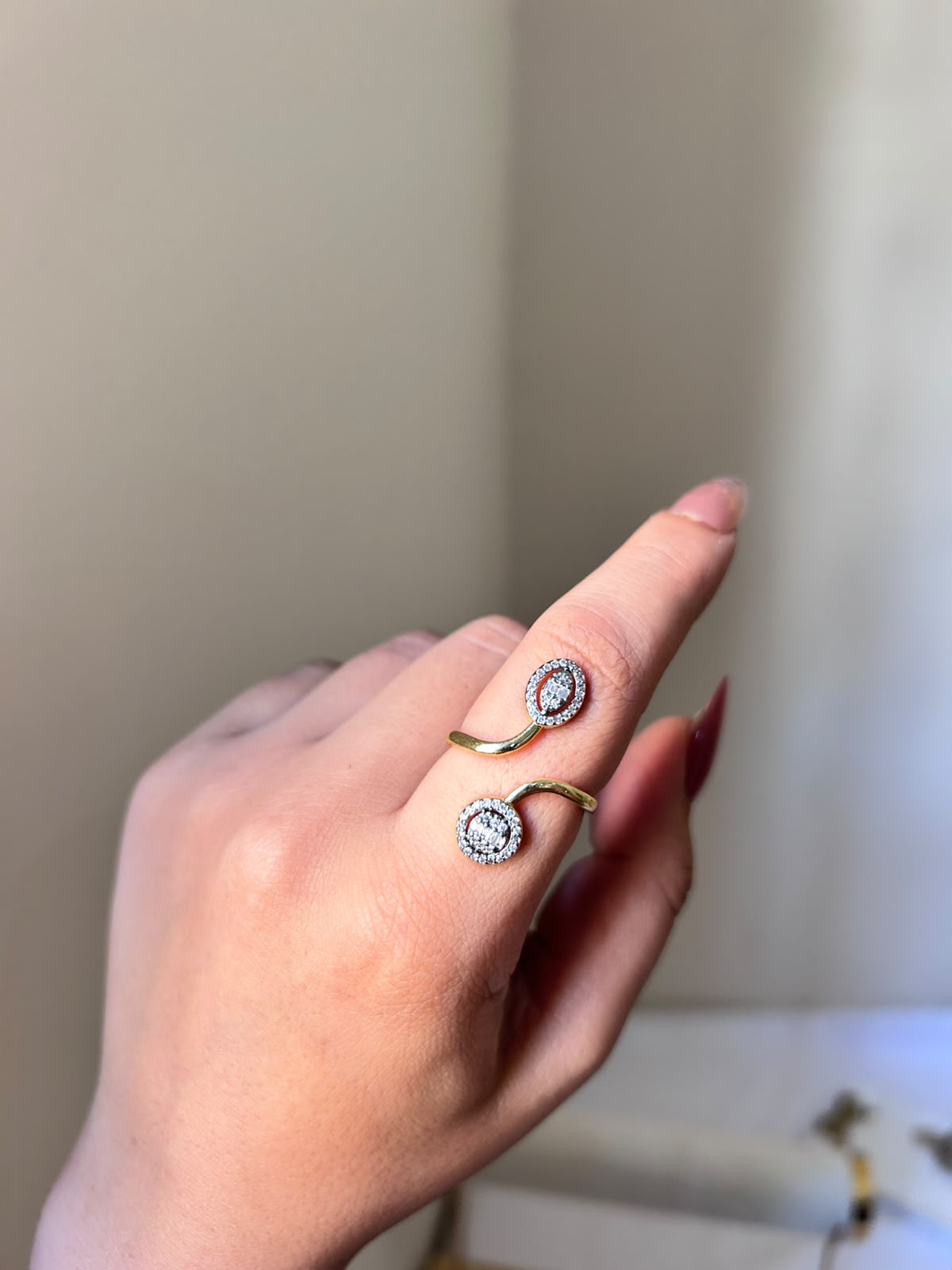 Sparkling Dual Crystal Ring