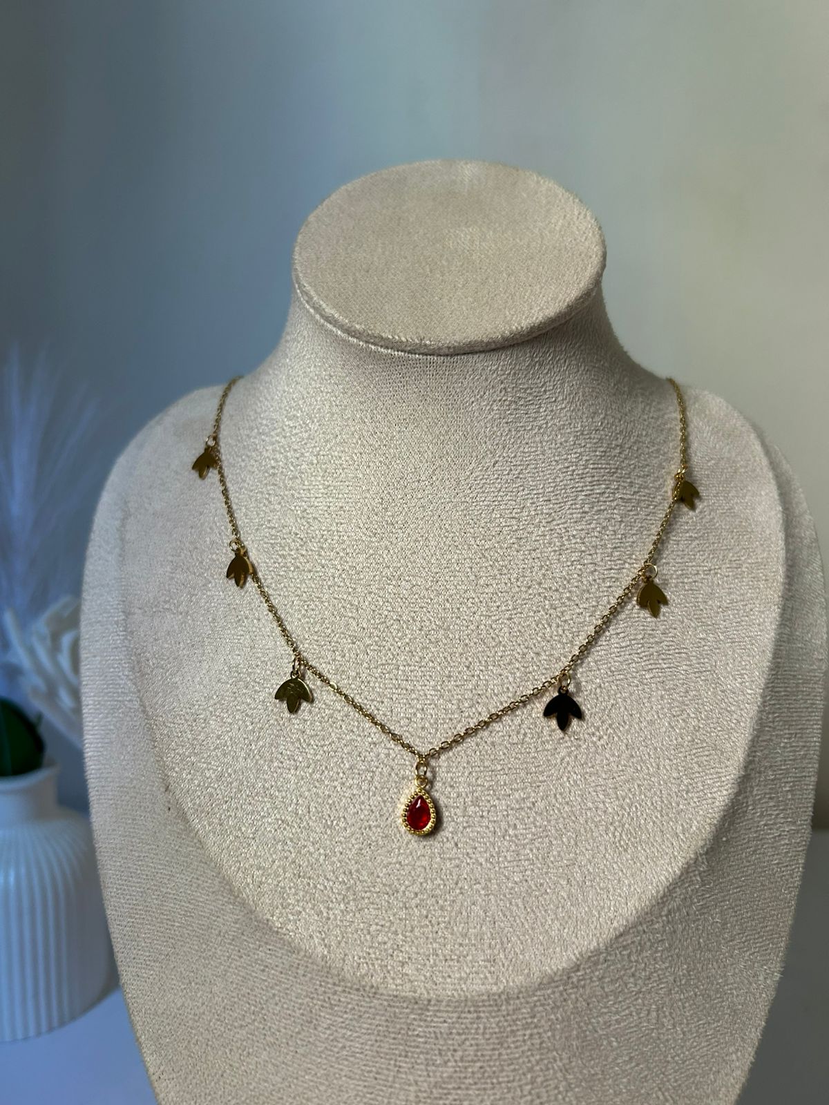 Butterfly Charm Teardrop Necklace
