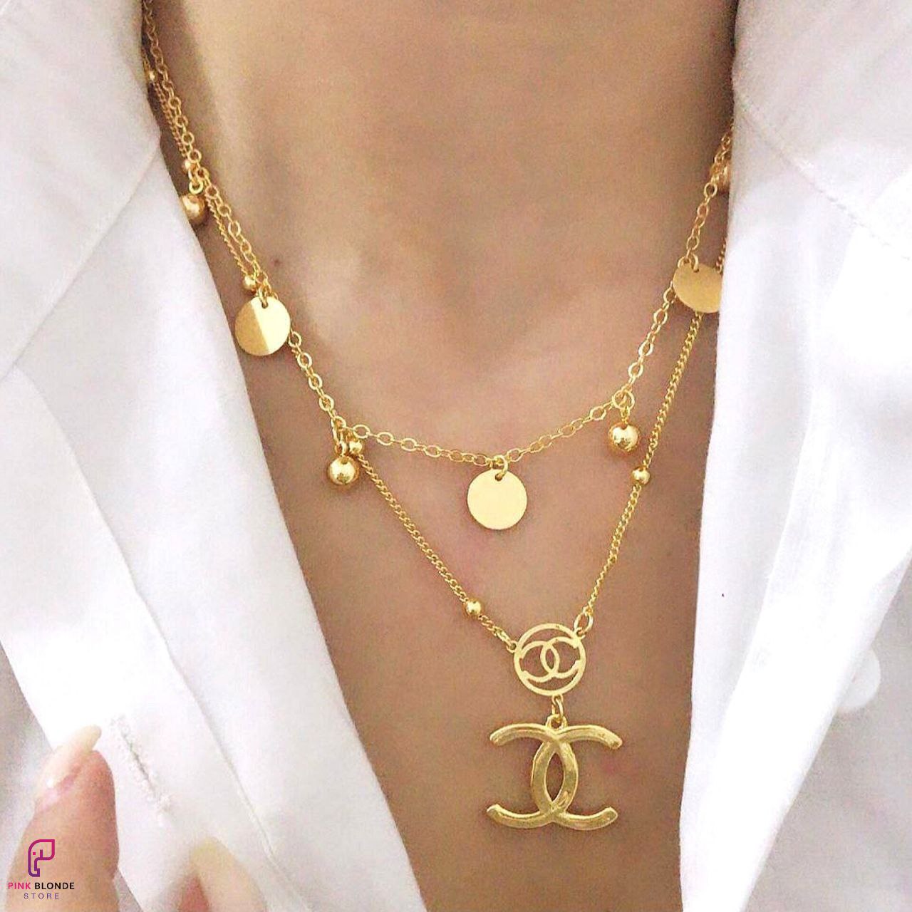 Elegant Layered Medallion Necklace