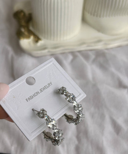 Zircon Hoop Earrings