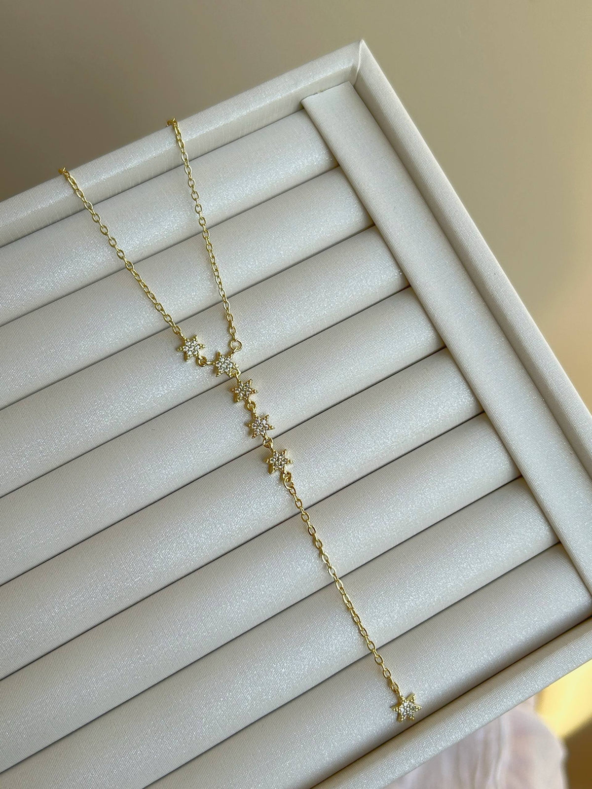 Stars Zircon Y-Drop Necklace