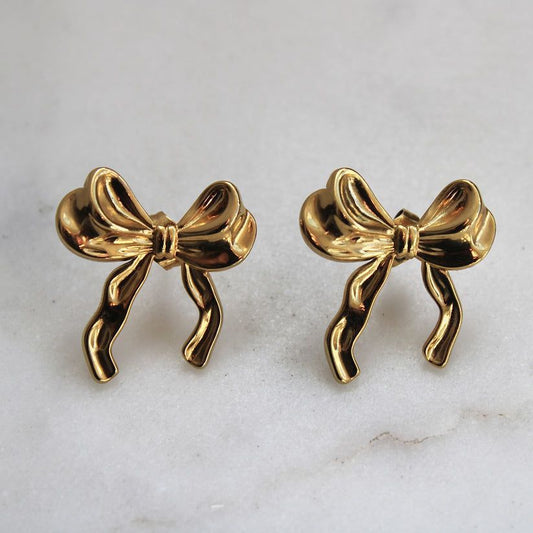 Golden Bow Earrings