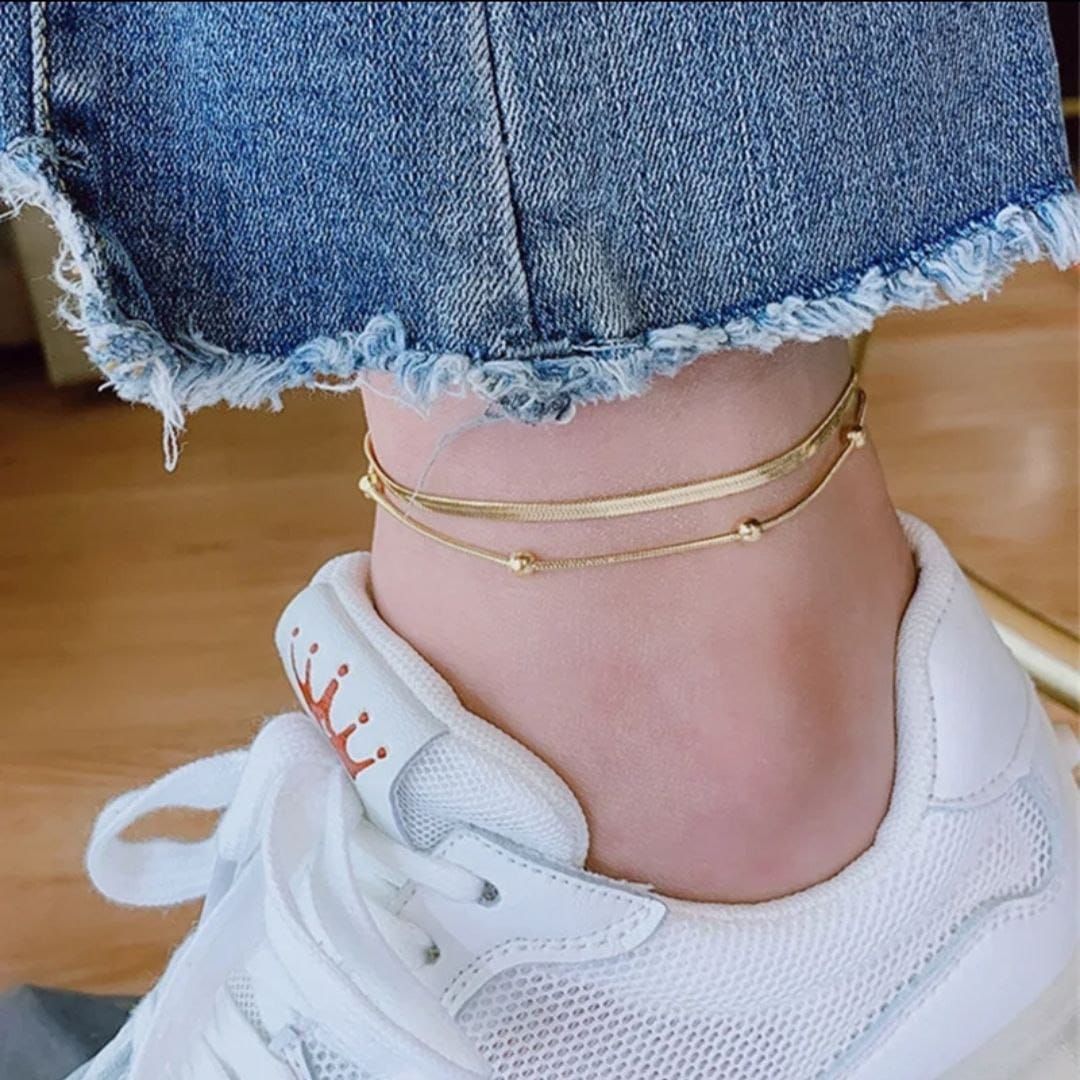 Golden Serpentine Anklet