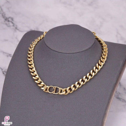 Dual Letter Ribbon Choker