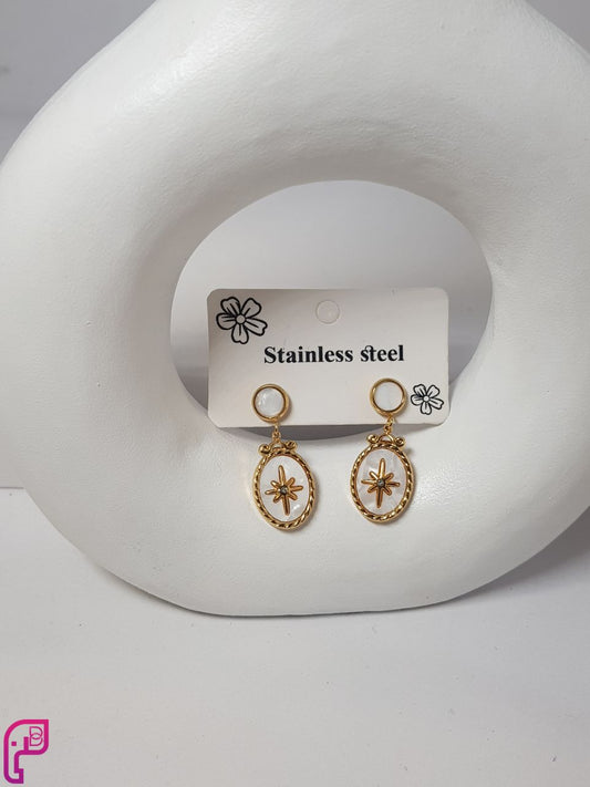 Star Charm Drop Earrings
