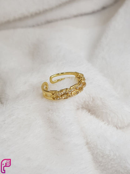 Luxe Stacked Chain Ring
