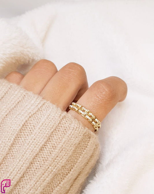 Luxe Stacked Chain Ring