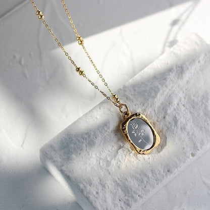 Vintage Rose Necklace