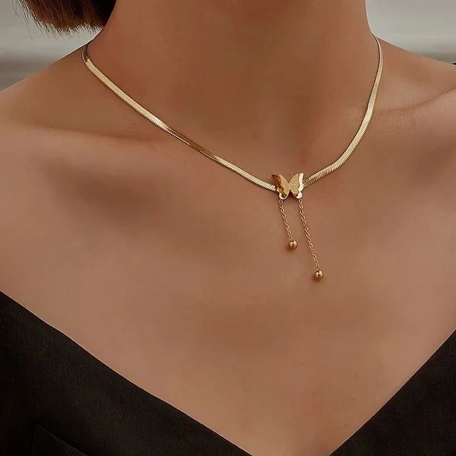 Butterfluy Herringbone Necklace