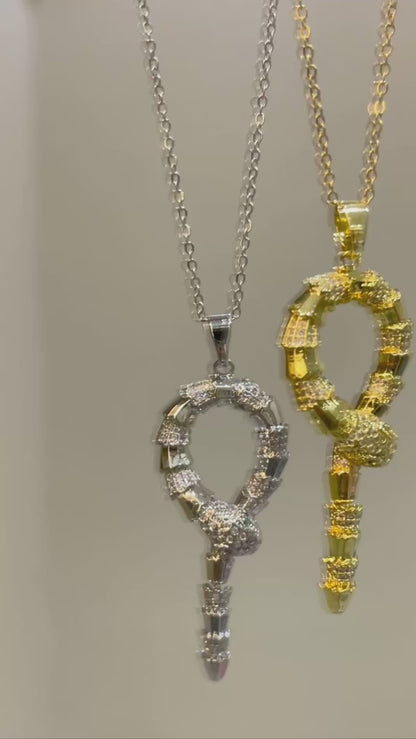 Serpent Key Statement Necklace