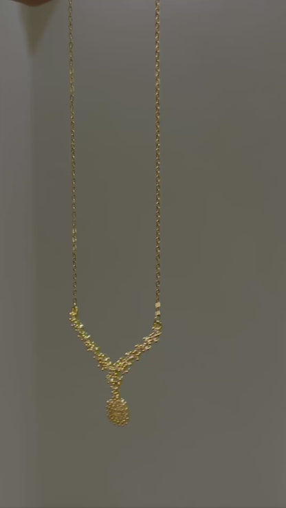 Elegant Crystal V-Necklace