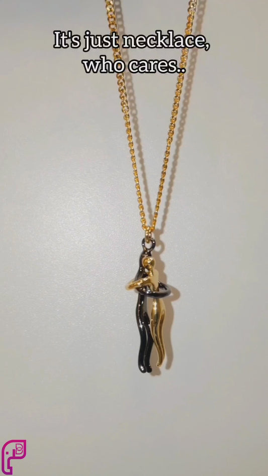 Romantic Couple Hug Necklace