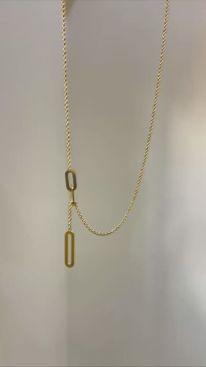 Modern Geometric Link Necklace