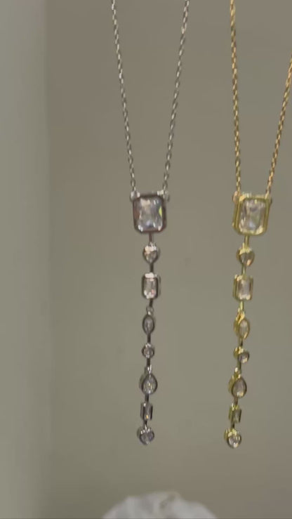 Radiant Crystal Drop Necklace