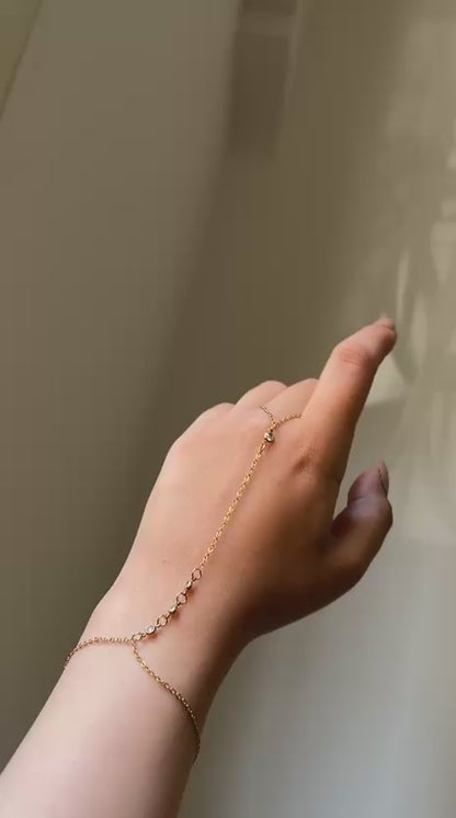 Minimalist Crystal Hand Chain