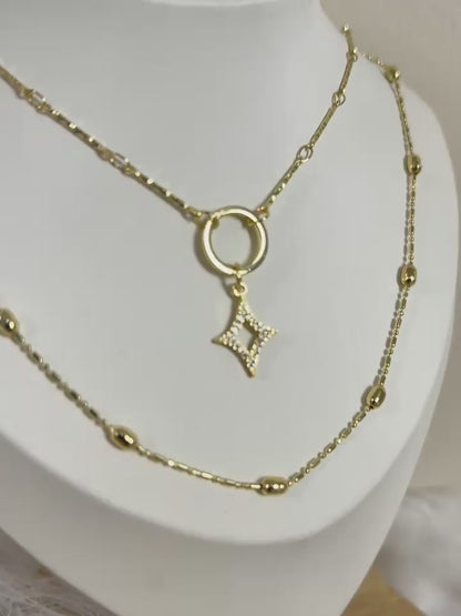 Layered Star Pendant Necklace