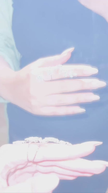 Silver Floral & Vine Full Finger Ring