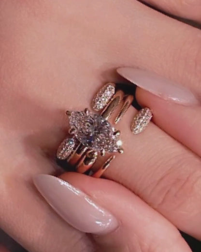 The Marquise Wings Luxury Zirconia Stack