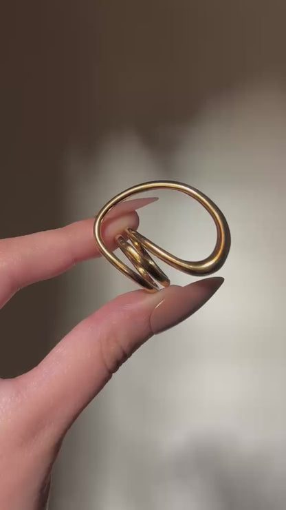 Golden Orbit Loop Ring