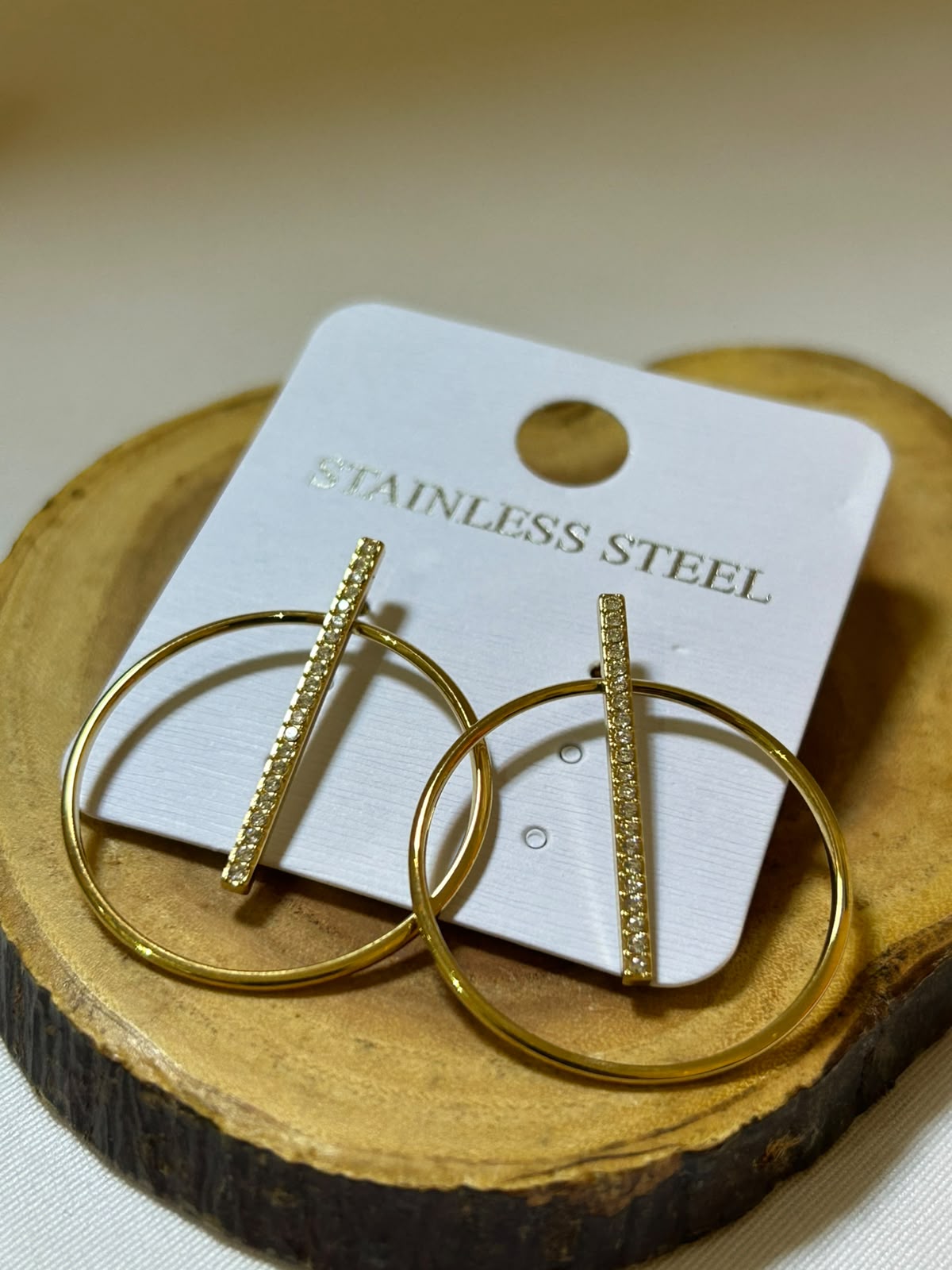 Golden Geometric Hoop Earrings
