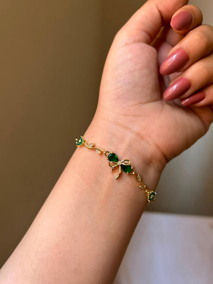 Colorful Ribbon Flower Bracelet