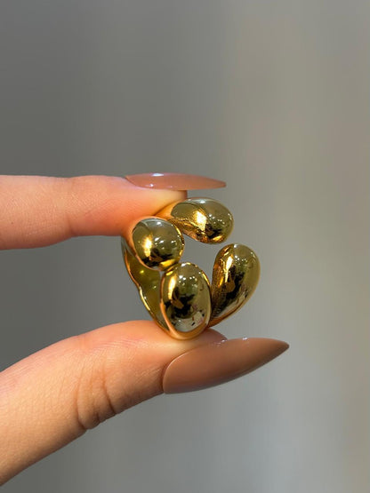 Golden Dew Statement Ring