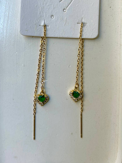 Eternal Heart Threader Earrings