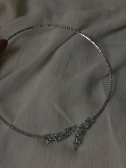 Luminous Crystal Feather Choker