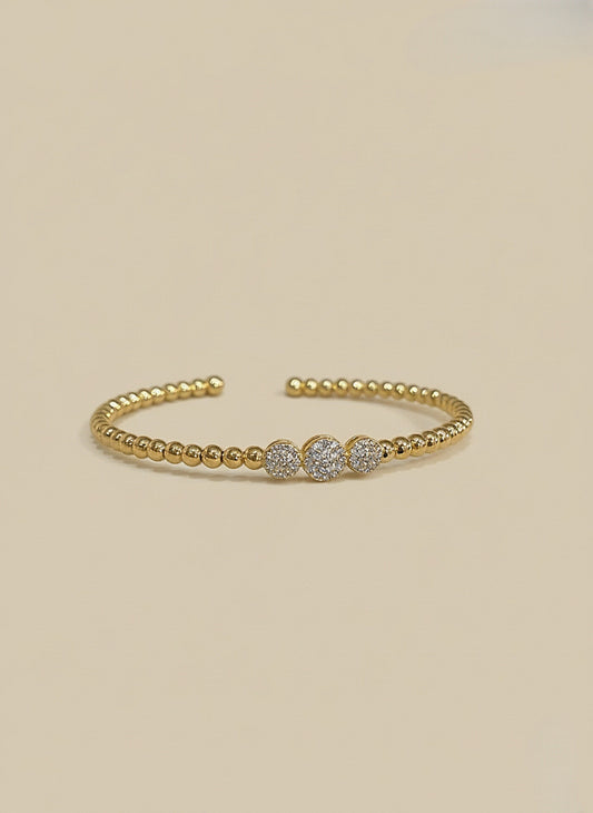 Golden Bead Trio Bangle