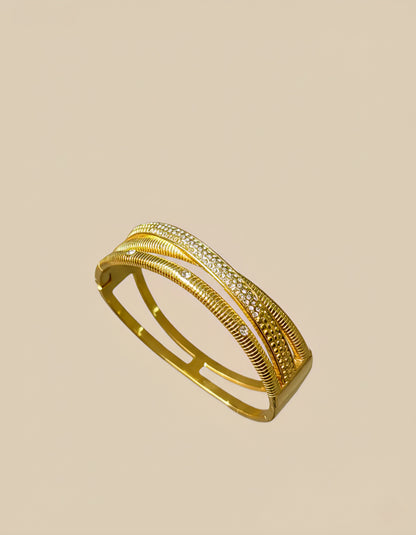 Classic Gold-Tone Statement Bracelet