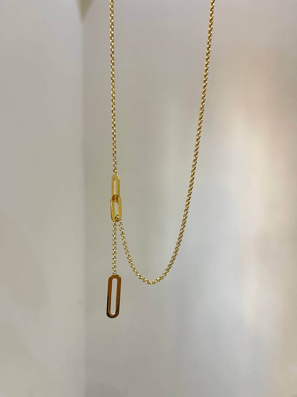 Modern Geometric Link Necklace