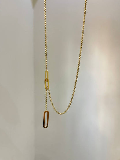 Modern Geometric Link Necklace