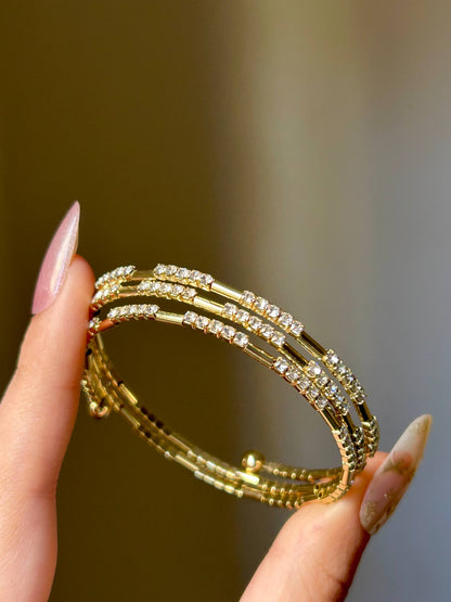 Triple Crystal Glaze Bangle