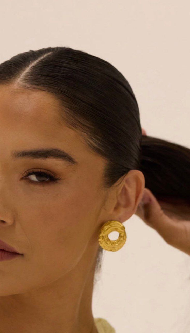 Golden Crescent Hoops