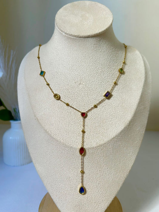 Celestial Rainbow Drop Necklace